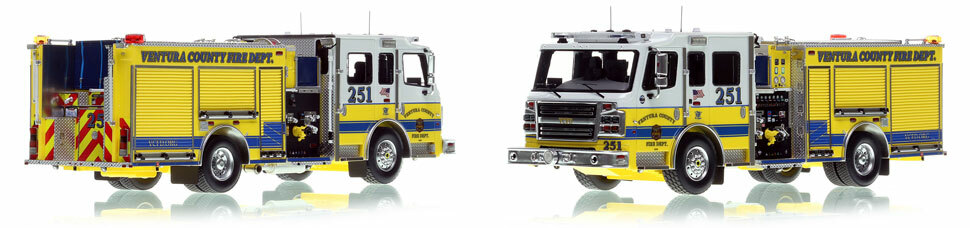 Ventura County Rosenbauer Commander Engine 251 is a museum grade 1:50 scale model