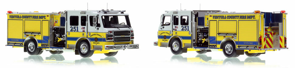 Ventura County's Rosenbauer Engine 251 scale model is hand-crafted and intricately detailed.