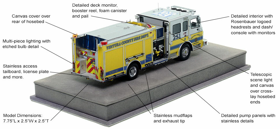 Specs and Features of Ventura County Engine 251 scale model