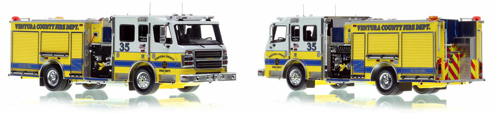 Ventura County's Rosenbauer Engine 35 scale model is hand-crafted and intricately detailed.