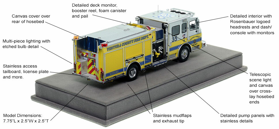 Specs and Features of Ventura County Engine 35 scale model