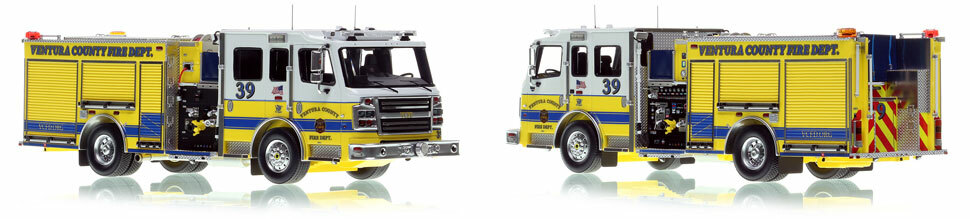 Ventura County Rosenbauer Commander Engine 39 is a museum grade 1:50 scale model