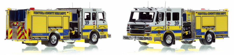 Ventura County's Rosenbauer Engine 39 scale model is hand-crafted and intricately detailed.