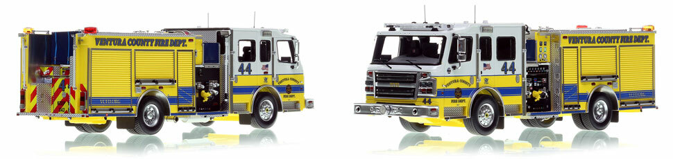 Ventura County Rosenbauer Commander Engine 44 is a museum grade 1:50 scale model