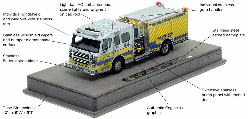 Features and Specs of Ventura County Engine 44 scale model