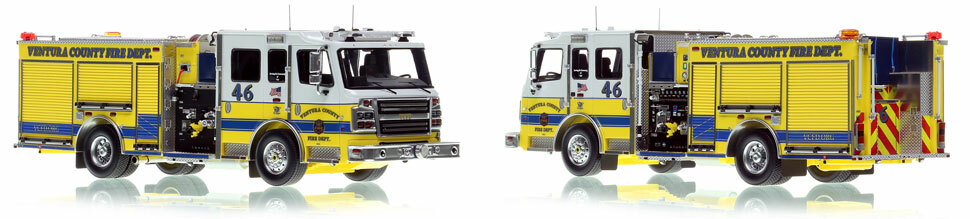 Ventura County Rosenbauer Commander Engine 46 is a museum grade 1:50 scale model