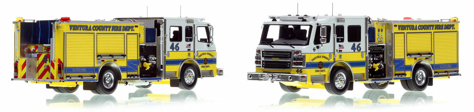 Ventura County's Rosenbauer Engine 46 scale model is hand-crafted and intricately detailed.