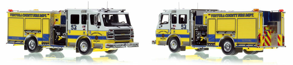 Ventura County's Rosenbauer Engine 52 scale model is hand-crafted and intricately detailed.