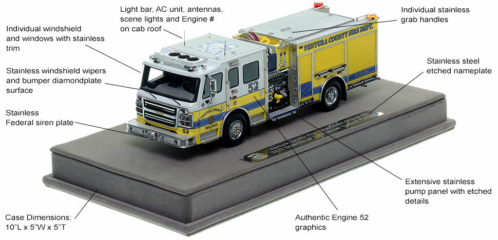 Features and Specs of Ventura County Engine 52 scale model