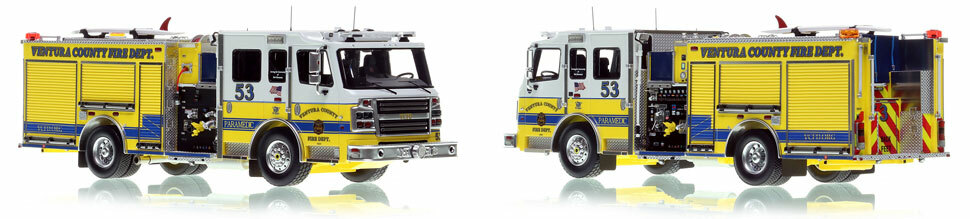 Ventura County Rosenbauer Commander Engine 53 is a museum grade 1:50 scale model