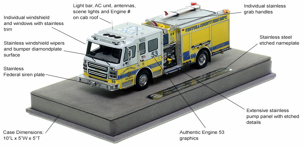 Features and Specs of Ventura County Engine 53 scale model