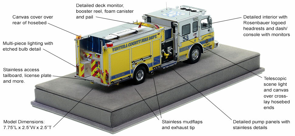 Specs and Features of Ventura County Engine 53 scale model