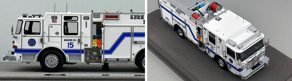 Closeup pictures 5-6 of the Kern County Fire Department Pierce Enforcer Engine 15 scale model