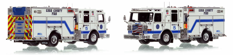 Kern County Fire Department Engine 15 scale model is hand-crafted and intricately detailed.