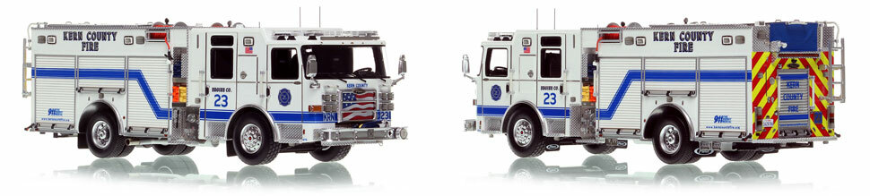 Kern County Fire Department Engine 23 scale model is hand-crafted and intricately detailed.