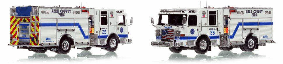 Kern County Fire Department Engine 25 scale model is hand-crafted and intricately detailed.