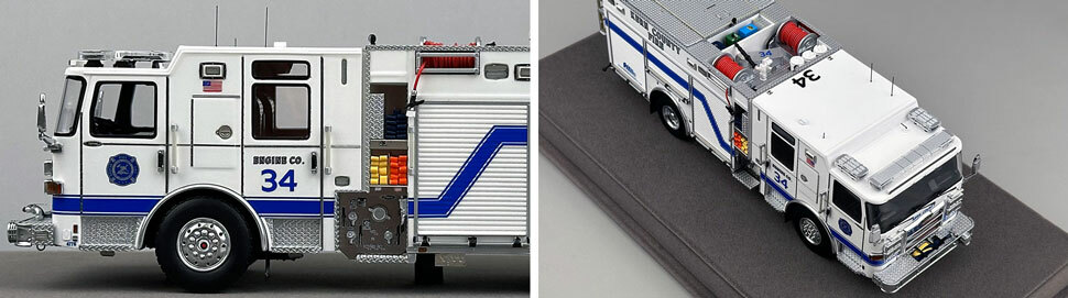 Closeup pictures 5-6 of the Kern County Fire Department Pierce Enforcer Engine 34 scale model