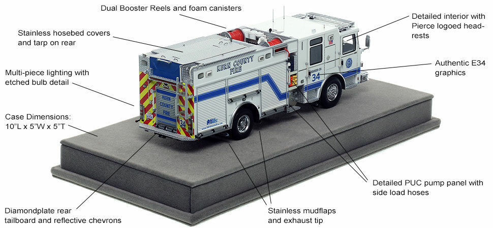 Specs and Features of the Kern County Pierce Engine 34 scale model