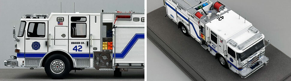 Closeup pictures 5-6 of the Kern County Fire Department Pierce Enforcer Engine 42 scale model