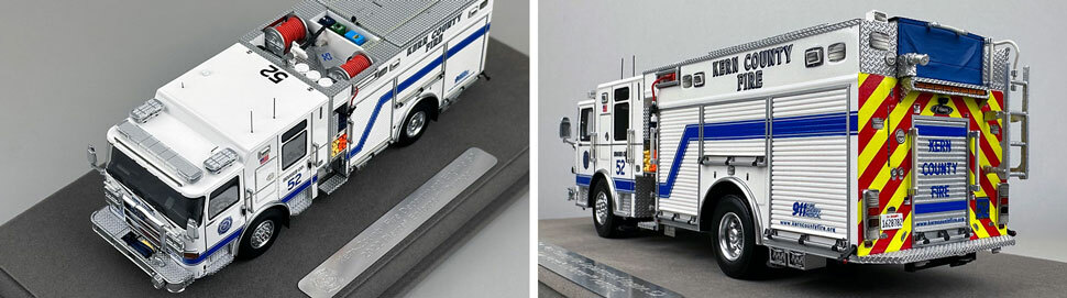 Closeup pictures 7-8 of the Kern County Fire Department Pierce Enforcer Engine 52 scale model