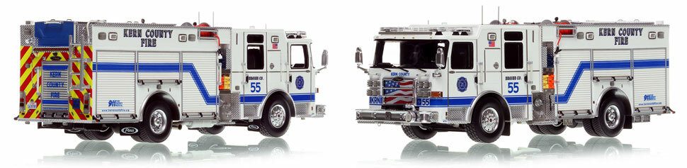 The first museum grade scale model of the Kern County Pierce Enforcer Engine 55