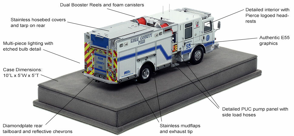 Specs and Features of the Kern County Pierce Engine 55 scale model