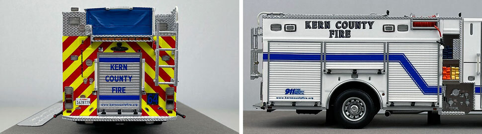 Closeup pictures 9-10 of the Kern County Fire Department Pierce Enforcer Engine 64 scale model