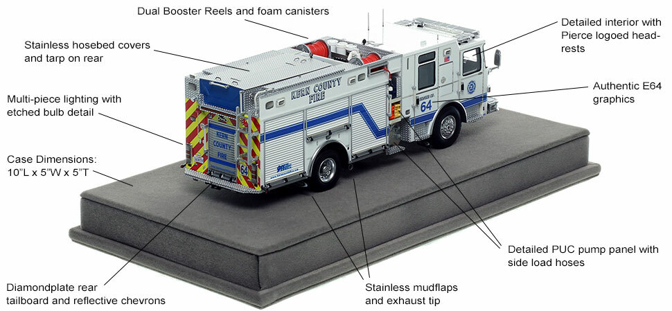 Specs and Features of the Kern County Pierce Engine 64 scale model