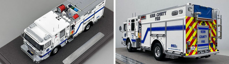 Closeup pictures 7-8 of the Kern County Fire Department Pierce Enforcer Engine 72 scale model