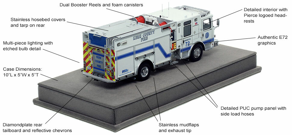 Specs and Features of the Kern County Pierce Engine 72 scale model