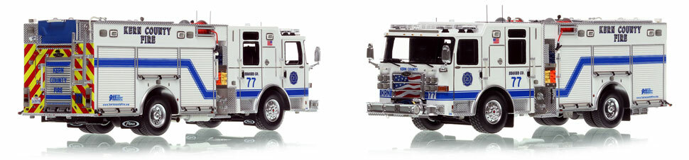 The first museum grade scale model of the Kern County Pierce Enforcer Engine 77