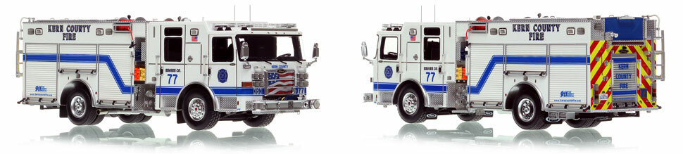 Kern County Fire Department Engine 77 scale model is hand-crafted and intricately detailed.