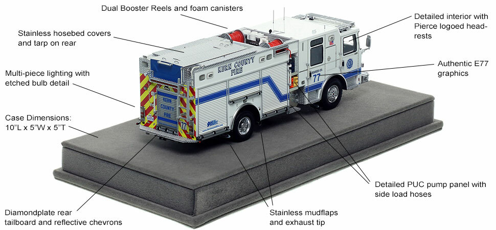 Specs and Features of the Kern County Pierce Engine 77 scale model