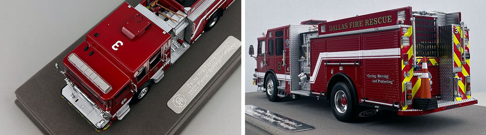 Closeup pictures 7-8 of the Dallas Fire-Rescue Pierce Enforcer Engine 3 scale model