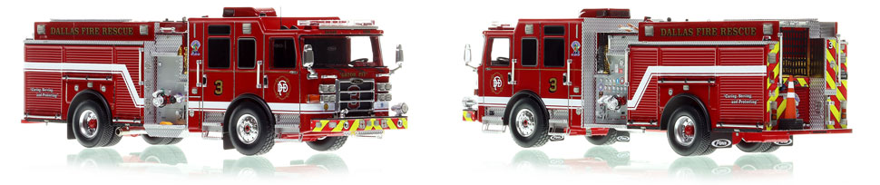 The first museum grade scale model of the Dallas Fire-Rescue Pierce Enforcer Engine 3