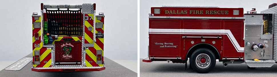 Closeup pictures 9-10 of the Dallas Fire-Rescue Pierce Enforcer Engine 37 scale model