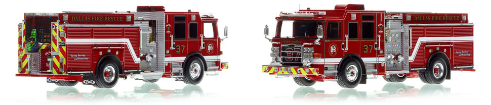 The first museum grade scale model of the Dallas Fire-Rescue Pierce Enforcer Engine 37
