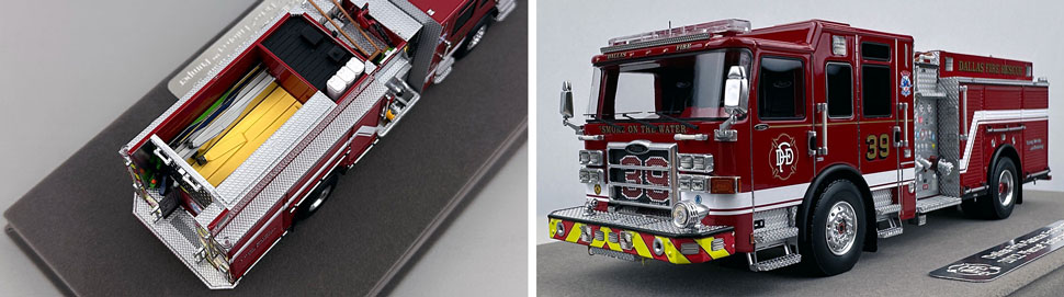 Closeup pictures 3-4 of the Dallas Fire-Rescue Pierce Enforcer Engine 39 scale model