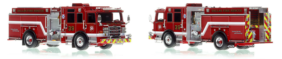 The first museum grade scale model of the Dallas Fire-Rescue Pierce Enforcer Engine 39