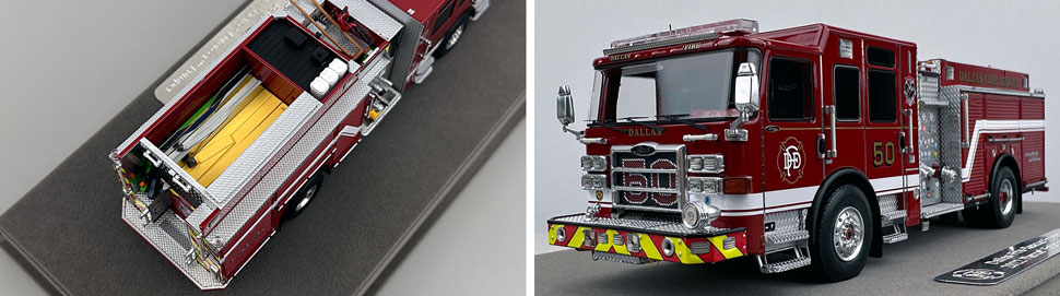 Closeup pictures 3-4 of the Dallas Fire-Rescue Pierce Enforcer Engine 50 scale model