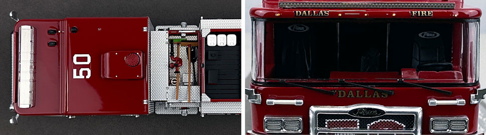 Closeup pictures 13-14 of the Dallas Fire-Rescue Pierce Enforcer Engine 50 scale model