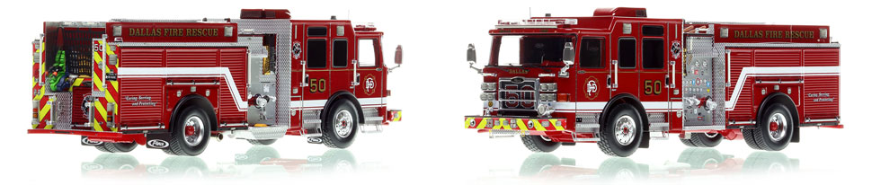 The first museum grade scale model of the Dallas Fire-Rescue Pierce Enforcer Engine 50