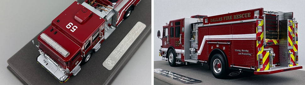 Closeup pictures 7-8 of the Dallas Fire-Rescue Pierce Enforcer Engine 59 scale model