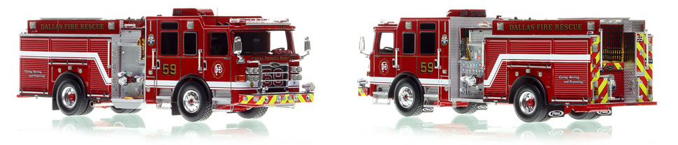 The first museum grade scale model of the Dallas Fire-Rescue Pierce Enforcer Engine 59