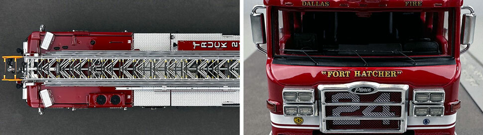 Closeup pictures 13-14 of the Dallas Fire Rescue Pierce Truck 24 scale model