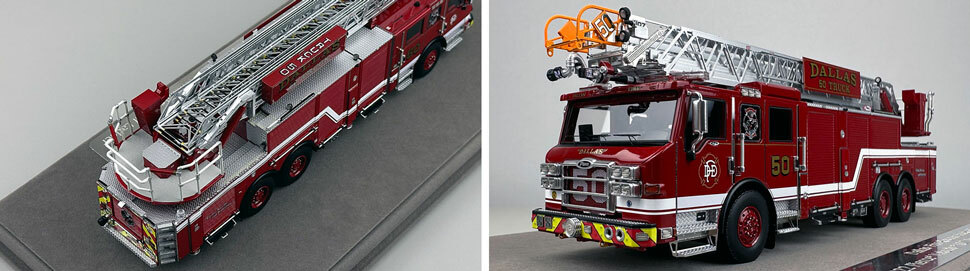 Closeup pictures 3-4 of the Dallas Fire Rescue Pierce Truck 50 scale model