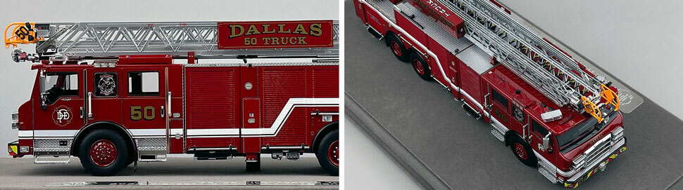 Closeup pictures 5-6 of the Dallas Fire Rescue Pierce Truck 50 scale model