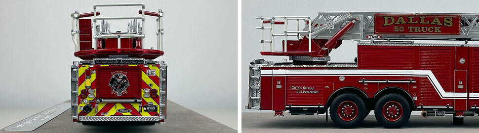 Closeup pictures 9-10 of the Dallas Fire Rescue Pierce Truck 50 scale model