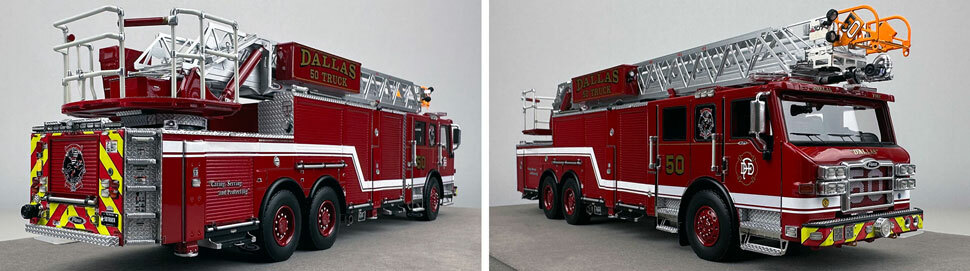 Closeup pictures 11-12 of the Dallas Fire Rescue Pierce Truck 50 scale model