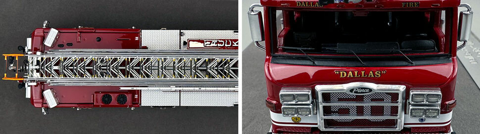 Closeup pictures 13-14 of the Dallas Fire Rescue Pierce Truck 50 scale model